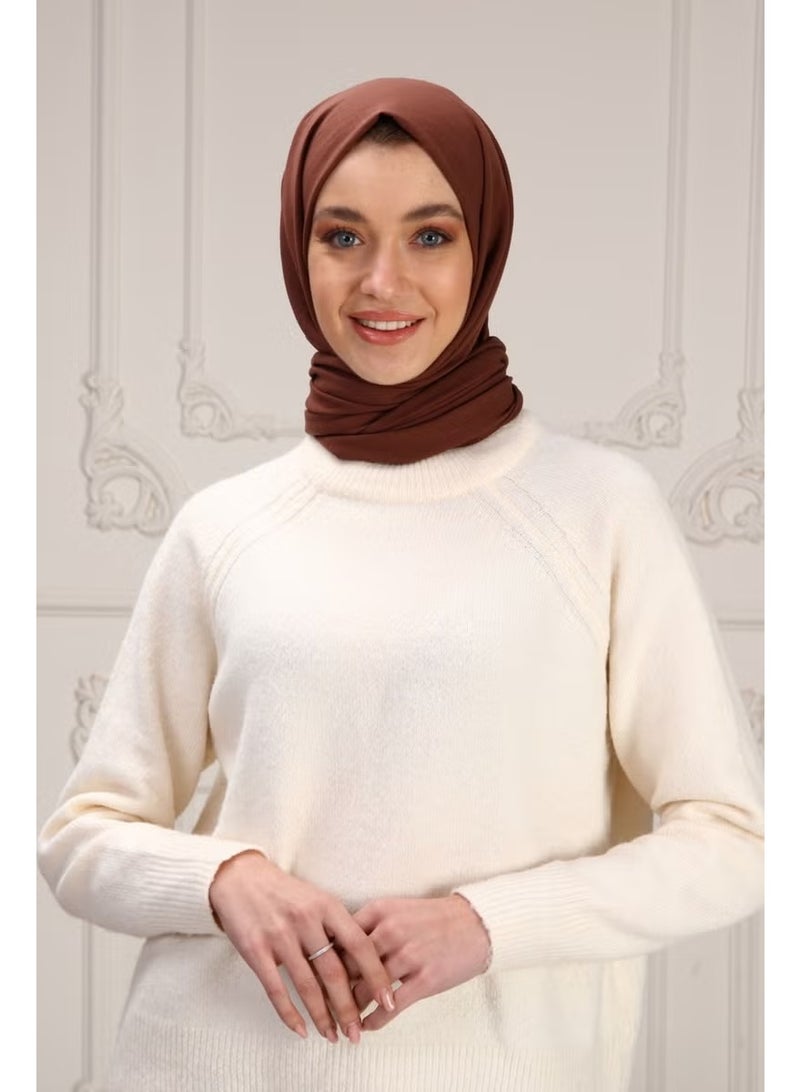 Naciye Sultan Cotton Jazz Shawl Chocolate - Image 1